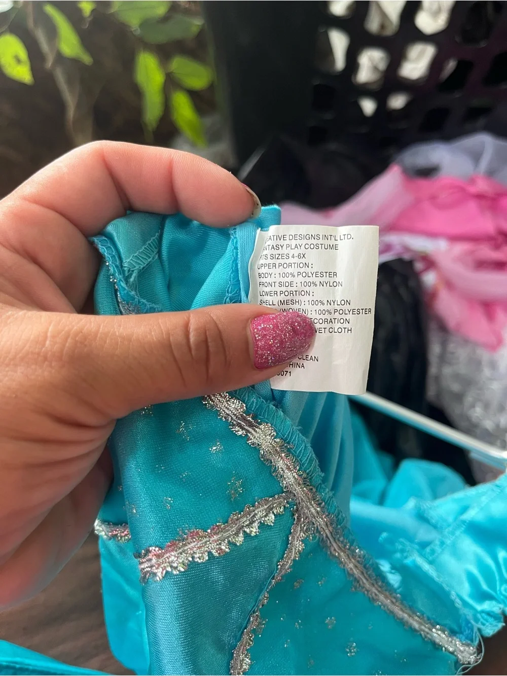 Turquoise Girls' Sparkle Tulle Costume Dress
